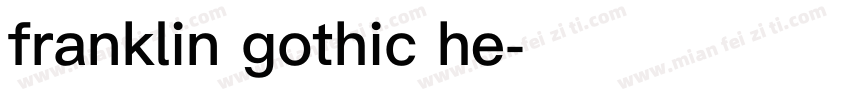 franklin gothic he字体转换